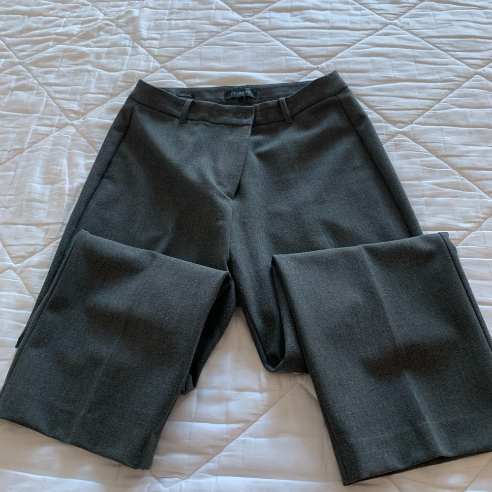 Talbots grey dress heritage trouser slacks size 12.